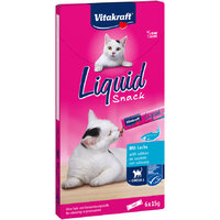 Vitakraft Cat Liquid Snack Salmon & Omega-3 6 × 15 g + Cat Stick GRATIS